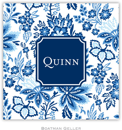 Personalized Coasters by Boatman Geller (Classic Floral Blue Preset)