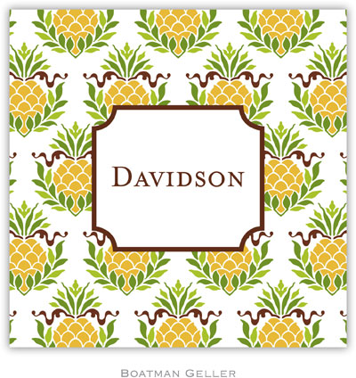 Personalized Coasters by Boatman Geller (Pineapple Repeat)