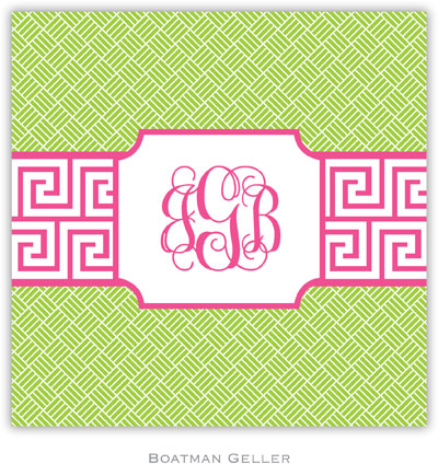 Personalized Coasters by Boatman Geller (Greek Key Band Pink) Personalized Coasters by Boatman Geller (Greek Key Band Pink)