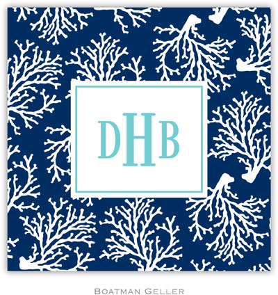 Personalized Coasters by Boatman Geller (Coral Repeat Navy) Personalized Coasters by Boatman Geller (Coral Repeat Navy)