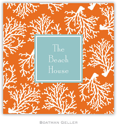 Personalized Coasters by Boatman Geller (Coral Repeat Preset)