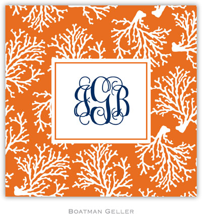 Personalized Coasters by Boatman Geller (Coral Repeat) Personalized Coasters by Boatman Geller (Coral Repeat)