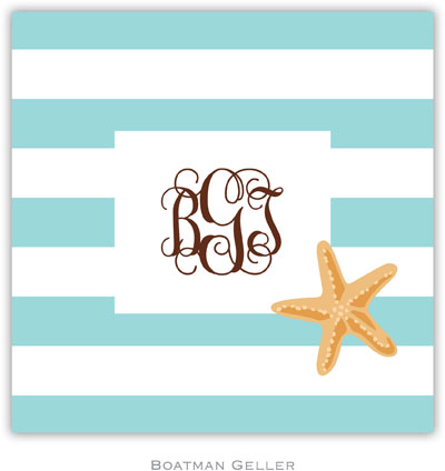 Personalized Coasters by Boatman Geller (Stripe Starfish)