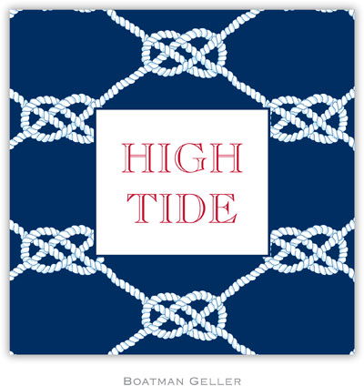 Personalized Coasters by Boatman Geller (Nautical Knot Navy) Personalized Coasters by Boatman Geller (Nautical Knot Navy)