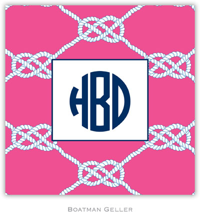 Personalized Coasters by Boatman Geller (Nautical Knot Raspberry) Personalized Coasters by Boatman Geller (Nautical Knot Raspberry)
