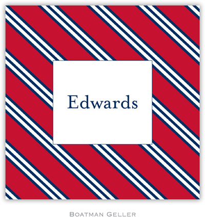 Personalized Coasters by Boatman Geller (Repp Tie Red & Navy)