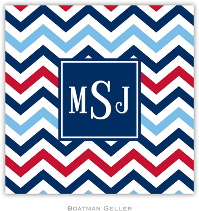 Personalized Coasters by Boatman Geller (Chevron Blue & Red Preset) Personalized Coasters by Boatman Geller (Chevron Blue & Red Preset)