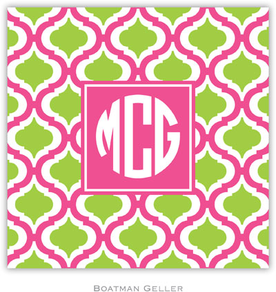 Personalized Coasters by Boatman Geller (Kate Raspberry & Lime Preset)