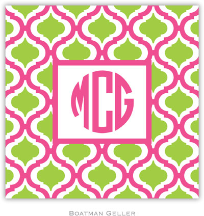 Personalized Coasters by Boatman Geller (Kate Raspberry & Lime)