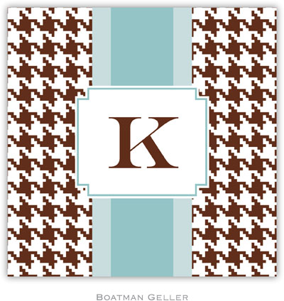 Personalized Coasters by Boatman Geller (Alex Houndstooth Chocolate)