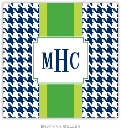 Personalized Coasters by Boatman Geller (Alex Houndstooth Navy)