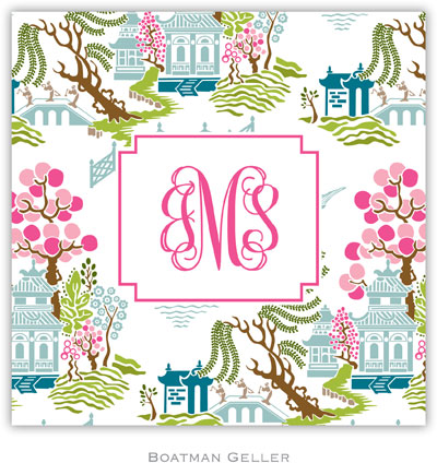 Personalized Coasters by Boatman Geller (Chinoiserie Spring)