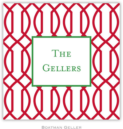 Personalized Coasters by Boatman Geller (Trellis Reverse Cherry) Personalized Coasters by Boatman Geller (Trellis Reverse Cherry)