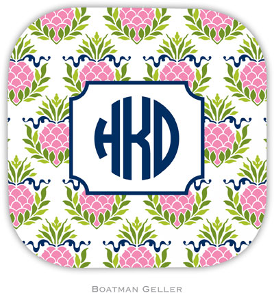 Personalized Hardbacked Coasters by Boatman Geller (Pineapple Repeat Pink) Personalized Hardbacked Coasters by Boatman Geller (Pineapple Repeat Pink)