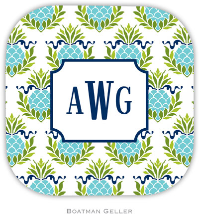 Personalized Hardbacked Coasters by Boatman Geller (Pineapple Repeat Teal) Personalized Hardbacked Coasters by Boatman Geller (Pineapple Repeat Teal)