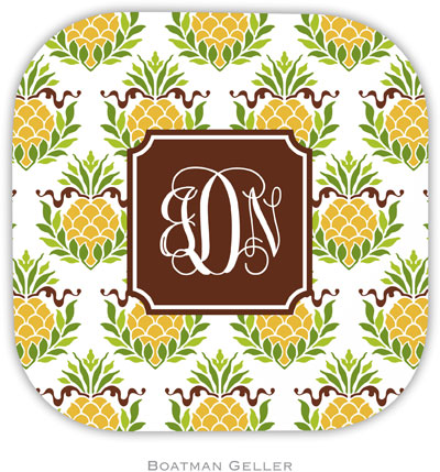 Personalized Hardbacked Coasters by Boatman Geller (Pineapple Repeat Preset) Personalized Hardbacked Coasters by Boatman Geller (Pineapple Repeat Preset)