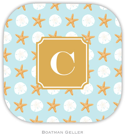 Personalized Hardbacked Coasters by Boatman Geller (Seashore Preset)