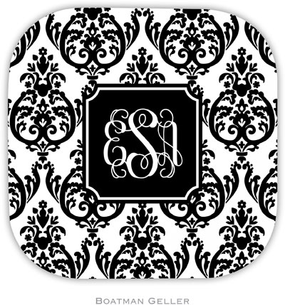 Personalized Hardbacked Coasters by Boatman Geller (Madison Damask White with Black Preset) Personalized Hardbacked Coasters by Boatman Geller (Madison Damask White with Black Preset)