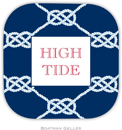 Personalized Hardbacked Coasters by Boatman Geller (Nautical Knot Navy) Personalized Hardbacked Coasters by Boatman Geller (Nautical Knot Navy)