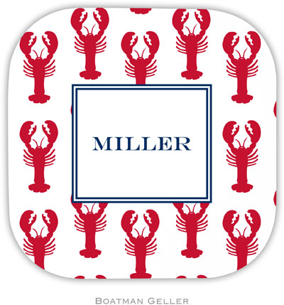 Personalized Hardbacked Coasters by Boatman Geller (Lobsters Red) Personalized Hardbacked Coasters by Boatman Geller (Lobsters Red)