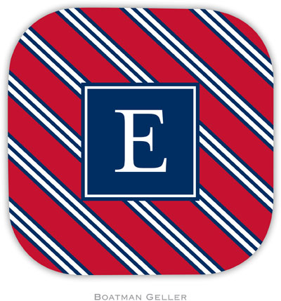 Personalized Hardbacked Coasters by Boatman Geller (Repp Tie Red & Navy Preset) Personalized Hardbacked Coasters by Boatman Geller (Repp Tie Red & Navy Preset)