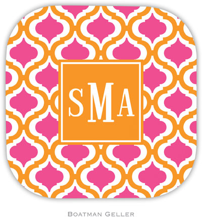 Personalized Hardbacked Coasters by Boatman Geller (Kate Tangerine & Raspberry Preset) Personalized Hardbacked Coasters by Boatman Geller (Kate Tangerine & Raspberry Preset)