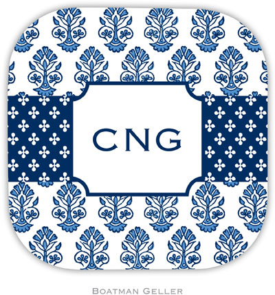 Personalized Hardbacked Coasters by Boatman Geller (Beti Navy)