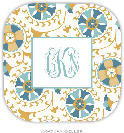 Personalized Hardbacked Coasters by Boatman Geller (Suzani Gold) Personalized Hardbacked Coasters by Boatman Geller (Suzani Gold)