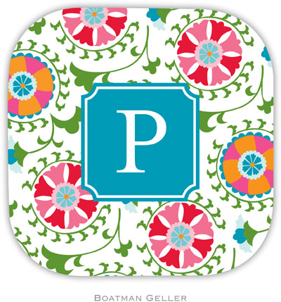 Personalized Hardbacked Coasters by Boatman Geller (Suzani Preset)