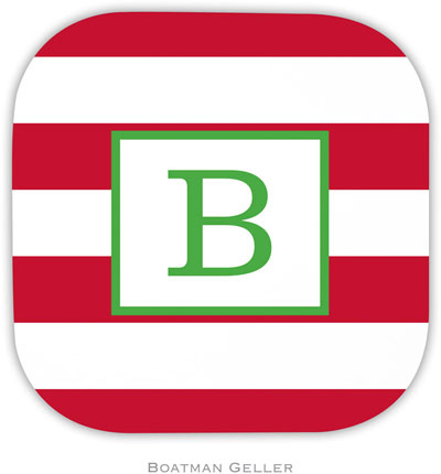 Personalized Hardbacked Coasters by Boatman Geller (Awning Stripe Red) Personalized Hardbacked Coasters by Boatman Geller (Awning Stripe Red)