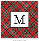 Personalized Coasters by Boatman Geller (Plaid Red )