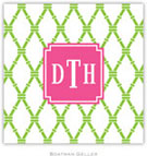 Personalized Coasters by Boatman Geller (Bamboo Green & Raspberry Preset)