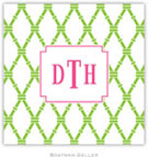 Personalized Coasters by Boatman Geller (Bamboo Green & Raspberry)