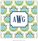 Personalized Coasters by Boatman Geller (Pineapple Repeat Teal)