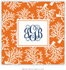 Personalized Coasters by Boatman Geller (Coral Repeat)