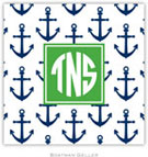 Personalized Coasters by Boatman Geller (Anchors Navy Preset)