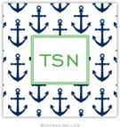Personalized Coasters by Boatman Geller (Anchors Navy)