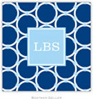 Personalized Coasters by Boatman Geller (Bamboo Rings Navy Preset)