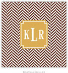 Personalized Coasters by Boatman Geller (Herringbone Chocolate Preset)