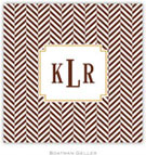 Personalized Coasters by Boatman Geller (Herringbone Chocolate)