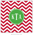 Personalized Coasters by Boatman Geller (Chevron Red Preset)