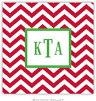 Personalized Coasters by Boatman Geller (Chevron Red)