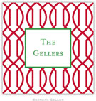 Personalized Coasters by Boatman Geller (Trellis Reverse Cherry)