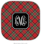 Personalized Hardbacked Coasters by Boatman Geller (Plaid Red Preset)