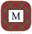 Personalized Hardbacked Coasters by Boatman Geller (Plaid Red )
