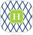 Personalized Hardbacked Coasters by Boatman Geller (Bamboo Navy & Green Preset)