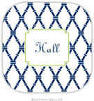 Personalized Hardbacked Coasters by Boatman Geller (Bamboo Navy & Green)