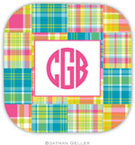 Personalized Hardbacked Coasters by Boatman Geller (Madras Patch Bright)