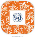 Personalized Hardbacked Coasters by Boatman Geller (Coral Repeat)