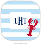 Personalized Hardbacked Coasters by Boatman Geller (Stripe Lobster)